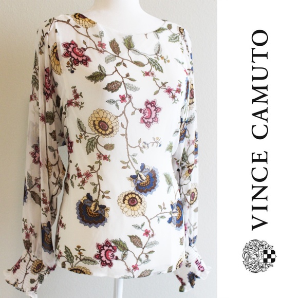 Vince Camuto Tops - Floral Batwing Sleeve Blouse